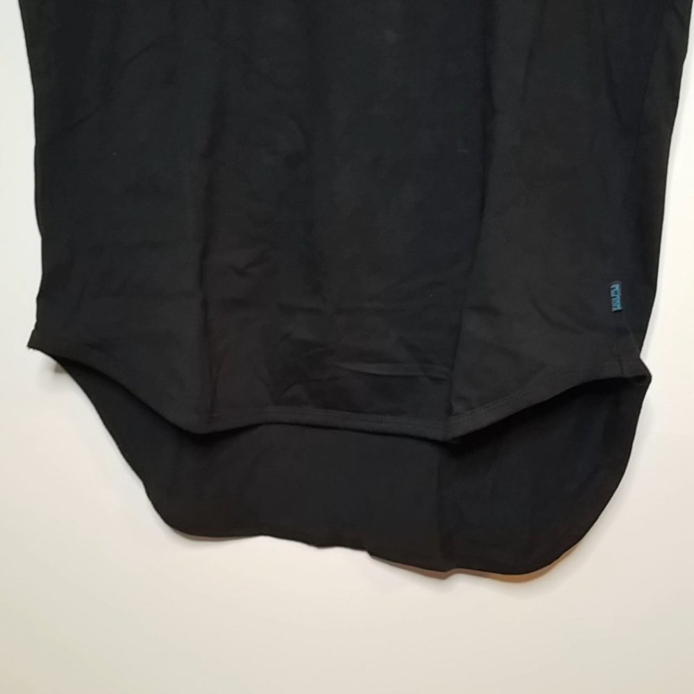 Henry & William Black Short Sleeve Hoodie T-Shirt with Zipper Across Chest - Picture 8 of 8